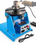Rotary Welding Positioner With 10 Kg Load Capacity, 1-12 RPM, 20W Motor, 0 To 90 Degree Adjustable Turntable, 8.1 Inch 3-Jaw Chuck in use