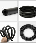 Internal Housing Damper Foam Sleeve For Bicycle Cables 63 Inch 6mm Foam Tube 1.6M No More Cable Rattle, coiled and uncoiled views.