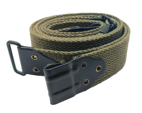 Rolled Khaki Thompson Kerr Rifle Sling US World War I Canvas Gun Strap for M1903 Springfield and Light Machine Gun Reproduction