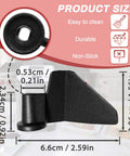 Two black kneading paddles for Cuisinart CBK-110 bread maker, side view, 2-pack