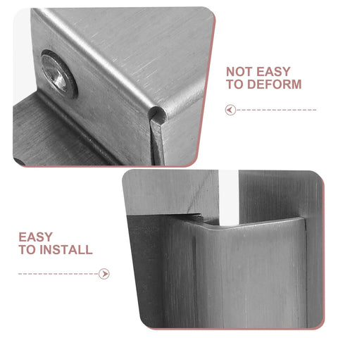 Close-up of Concealed Adjustable 5 Inch Square Stainless Steel Wood Door Hinge for Hidden Cabinets and Bookcases