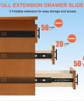 Beefy 18 Inch Full Extension Drawer Slides Four Pairs Ball Bearing Rails Side Mount Three Fold Metal Dresser Runners For File Cabinets Trash Cans Kitchen Wardrobes Black 100 Pound Capacity Built Tough For Heavy Use, three-section slide diagram