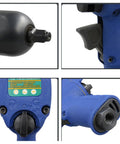 Precision Crafted Heavy Duty Pneumatic Impact Wrench, 1/2 Inch High Torque Air Tool close-up of trigger and air inlet details.