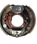 Heavy Duty Left Hand Self Adjusting Electric Brake Assembly For 12K To 15K Trailer Axles front view, 12-1/4 x 5 inch drum