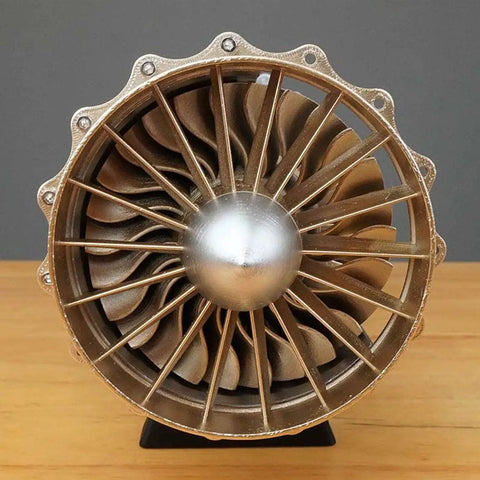 Front view of Fighter Turbofan Engine Model Kit That Actually Runs On Its Own Electric Motor 1/20 WS-15 Aircraft Engine