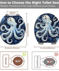 Octopus Round Toilet Seat for Bath with size measurements and compatibility details for round toilets.