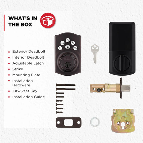 Smooth Operator Electronic Deadbolt Door Lock Bringing Hassle Free Keyless Entry And Rock Solid Home Security With Five Button Keypad Auto Lock Capability Plus Instant Code Access In Brushed Venetian Bronze