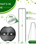 Pro Grade Heavy Duty Galvanized Landscape Staples Set 100 Pcs U Shaped Garden Stakes 6 Inch 11 Gauge With 50 Gaskets