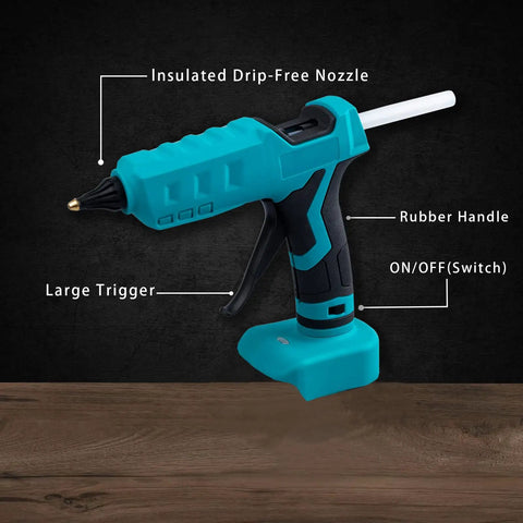 Cordless Hot Glue Gun Compatible With Makita 18V Battery Tool Only Full Size Workhorse For Arts And Crafts DIY LED Indicator
