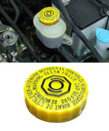 Pro Grade Brake Main Cylinder Cap Replacement For Automotive Brake System, Leak Proof, Durable, Easy Install, Fits Multiple Vehicles, Reliable Spare Part For Car Enthusiasts And Pros. yellow brake master cylinder cap on reservoir
