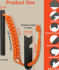 Four Inch Long Ferro Rod Fire Starter Kit With Orange Paracord Lanyard Handle And Striker Three Eighths Inch Thick Quick Start Fire Ignition For Camping Hiking Bushcraft Survival Prep Easter Basket Stuffer product dimensions and features