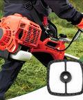 Tune Up Kit With Air Filter And Fuel Filter And Spark Plug For Echo SRM 225 Series Trimmers And Weed Eaters Replaces 13031054130 A226001410 90074 90097 NGK BPM7A BPM8Y; image showing air filter and trimmer in use
