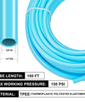 Half Inch OD Compressed Air Piping System And Shop Air Line Kit With 100 Feet TPEE Tubing And Three Eighths Inch ID