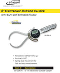 Outside Caliper Beefy Pro Grade Tool With Inch Metric And Fractional Readings Large LCD Display Chrome Jaws and Eazy-Grip Handle
