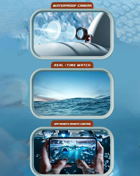 Lit Remote Control Shark Boat With HD Camera Water Sprayer Dual Motors 2.4G RC Racing Boat interface and waterproof camera display