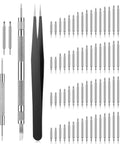 78 Pcs Watch Pins Replacement Kit Stainless Steel Spring Bars With Strap Remover Tool For Metal And Leather Watches Easy DIY Band Adjustment From 8mm To 24mm Length With 1.5mm And 1.8mm Diameters Includes 72 Pins Two Repair Kits And Tweezers.