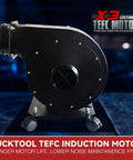 Built Like A Tank Wall Mount Dust Collector For Woodworking Pros With Kicking 660 Cfm Airflow And Dependable 1.2Hp Tefc Motor Running Quiet To Keep The Shop Spotless With Pure No Sweat Performance, TEFC motor detail.