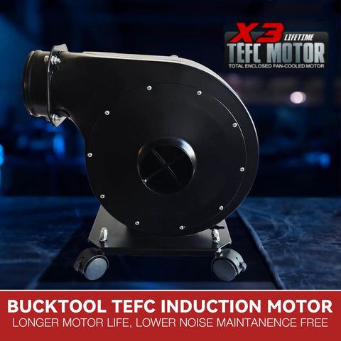 Built Like A Tank Wall Mount Dust Collector For Woodworking Pros With Kicking 660 Cfm Airflow And Dependable 1.2Hp Tefc Motor Running Quiet To Keep The Shop Spotless With Pure No Sweat Performance, TEFC motor detail.