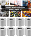 Hardcore Grade Eight Piece 304 Stainless Steel Spacer Sleeves M8 Unthreaded Bushings in a six-pack for various DIY applications.