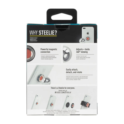 Packaging of Orbiter Dash Kit Phone Mount With Exterior Plate Adhesive, showing features and installation instructions