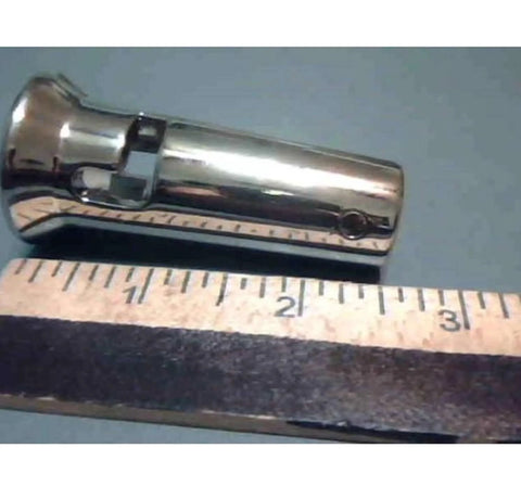 Roll Shutter Crank Handle Bell Replacement Kit With Spring Pin Nickel Plated Repair Part, ruler for size reference