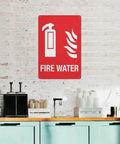 Built Tough Fire Water Supply Caution Sign 8 By 12 Inch No Rust Nonsense Reflective Aluminum Warning Plate With Bold Lettering For Industrial Plant Safety And Utility Zone Setup Daily displayed in a kitchen.
