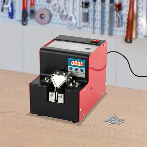 Pro Level Automatic Screw Feeder With Lcd Digital Display Five Adjustable Speeds And Dual Counting Functions on workshop bench.