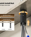 JOMOO Brushed Nickel Kitchen Faucet with Pull Down Sprayer, 2-Mode Quick Install Nut with easy setup feature.