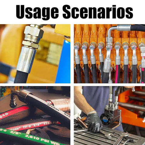 Usage scenarios of the Top Tier Manual Hydraulic Hose Crimper With Seven Universal Dies And Magnetic Jaws Bulletproof Forged Steel 35Mpa.