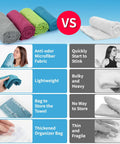 Comparison of 4 Pack Cooling Towels For Gym And Outdoors 40x12 Inches Soft Breathable Microfiber vs regular towels.