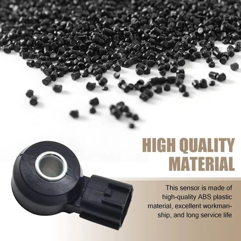 Heavy Duty Ignition Knock Sensor For Cars, Straight Plug And Drop Engine Diagnostics Fix, Direct Swap Replaces 220607B000 Ks107, showing heat resistant ABS material.