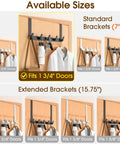 Over The Door Coat Rack And Hooks Heavy Duty Organizer For Winter Gear Fits Doors Up To One And Three Quarter Inches No Drill