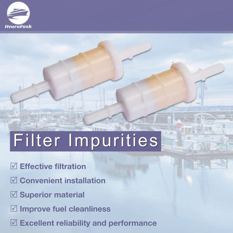 Inline Fuel Filter For Mariner 4 Stroke EFI Outboard Motors 30 To 350 HP Two Pack Compatible With 879885Q 35 879885T Sierra 18 7718 Replacement Filter For Marine Engines