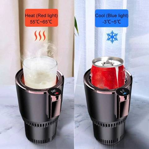 Sweet Ride Dash Cup Warmer And Chiller With Responsive Touchpad And Sharp Led Display, showcasing heating and cooling features.