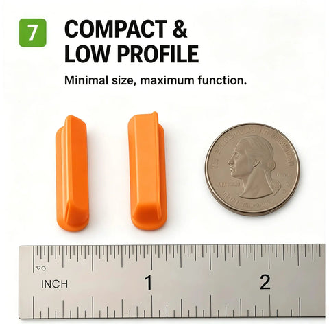 One Hand Opening Thumb Grip Accessory For Free Series P2 And P4 Multi Tools Lightweight Attachment next to coin and ruler