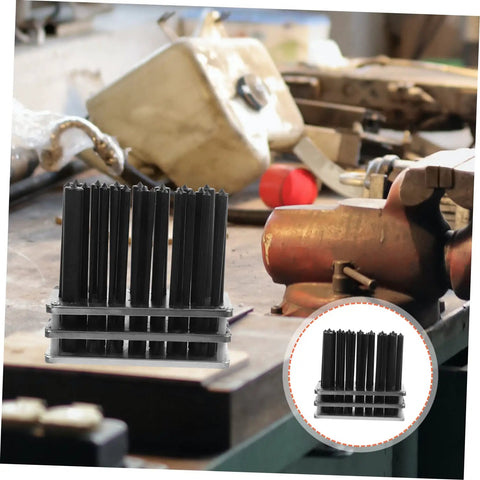 Heavy Duty Cylindrical Punch Set for Mechanical Repairs and Metalworking, base-mounted, corrosion-resistant steel punches
