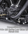 Harley Brake Lever And Shift Linkage Set For 2018 To 2025 Softail With Mid Controls Fits Fat Boy Heritage Classic Low Rider S Softail Slim Breakout Fat Bob Street Bob FXBBS FXLRS FXLRST FXRST FXST Black on M8 engine