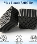 Beefy Solid Rubber Auto Lift Blocks Two Pack Heavy Duty Anti Slip Lift Pads With 3000 Lbs Per Pad Capacity For Car Lifts Floor Jacks