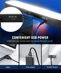 USB powered Bi Color Dual Monitor Light Bar With Stands for Home Office and Zoom Calls LED Desk Lamp