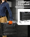 Person carrying All In One 412 Piece Home And Auto Tool Set With Drawer Organizer And Case For Women And Men Great For Home Repairs DIY