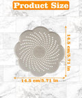 Five Pack Flower Shaped Silicone Hair Catcher Shower Drain Cover With Strong Suction Cups Killer Clog Stopper For Kitchen Bathroom Tub Slick Design Keeps Your Pipes Clean Without The Daily Hassle Gonna Love This, 14.5 cm size.