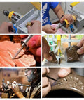 Mini Table Saw For Rock And Jewelry Making With Flexible Shaft 0 To 10000 RPM in use on wood and rock projects.