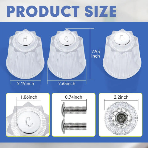 Replacement Bath And Shower Handle Set For Price Pfister Contessa And Windsor Faucets 12 Spline 12 Point Broach dimensions