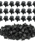 100 Pcs Adjustable Drip Irrigation Emitters Sprinklers For One Quarter Inch Barbed Hose Micro Drip System in black plastic