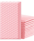 Light Pink 4x8 Inch Bubble Mailers 50 Pack Self Seal Padded Poly Mailers For Small Biz Shipments full view