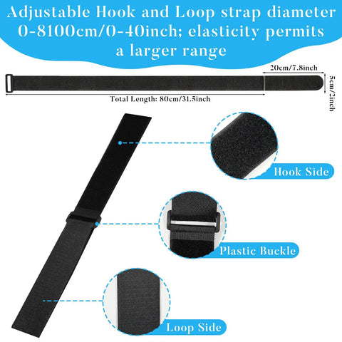 Heavy Duty Solar Pool Cover Straps For Above Ground Pools Strap Down Solid To Keep Your Cover Locked Tight Through Any Season Reusable Nylon Holders That Are Built Different, shown with adjustable hook and loop features.