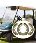 Brake Shoes And Spring Kit For Club Car DS GE 1995 And Up And Precedent Golf Carts With Automatic Adjust Brakes beside a golf cart
