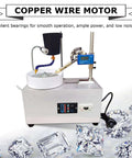 Professional Grade Lapidary Faceting Machine For Jade Crystal And Agate Stone Work Featuring Slick Adjustable RPM Copper Motor on workbench.