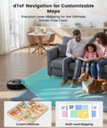 Family with dog watching LiDAR Robot Vacuum And Mop With 450ml Dustbin Upgraded 190 Degree Obstacle Avoidance M330 Pro