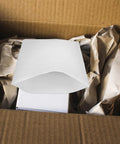 White EPE Bubble Pouches 100 Pack For Ceramic And Valuables Packing Shock Resistant Reusable Foam Cushioning Bag in box